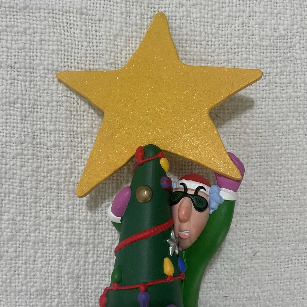 Maxine & Dog Floyd Decorating Christmas Tree‎ Large Gold Star Figurine 9 3/4